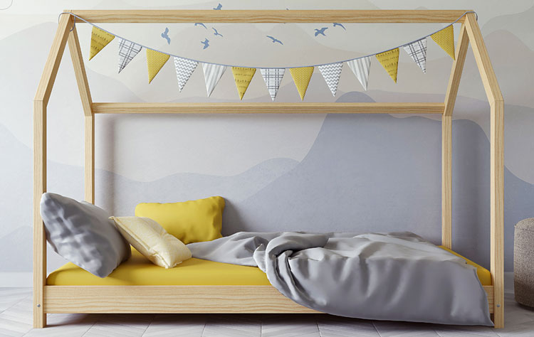 łóżko w kształcie domku dla dziecka 