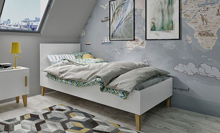 uniwersalne łóżko dla dziecka w stylu skandynawskim 
