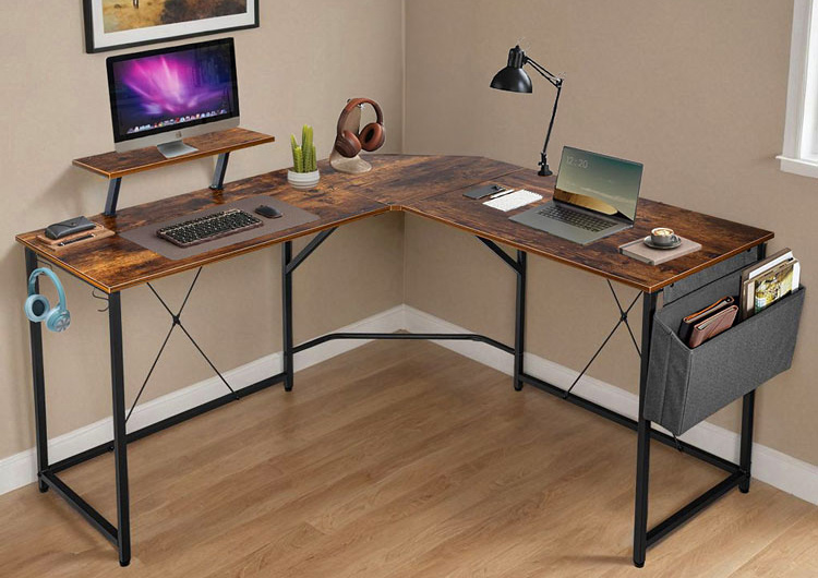 Biurko gamingowe w stylu industrialnym 