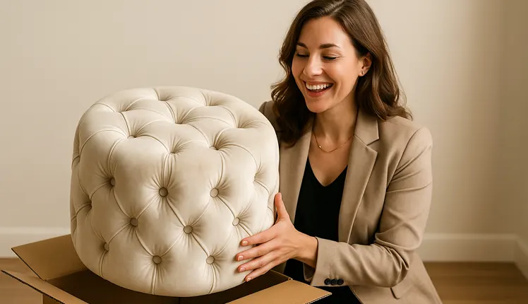 Elegancki puf jako prezent idealny 